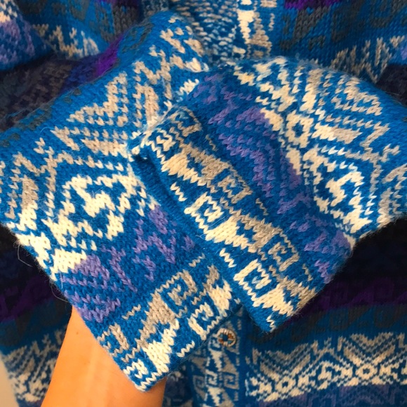 Vintage Apres Ski Alpaca Sweater Cardigan - Picture 5 of 8